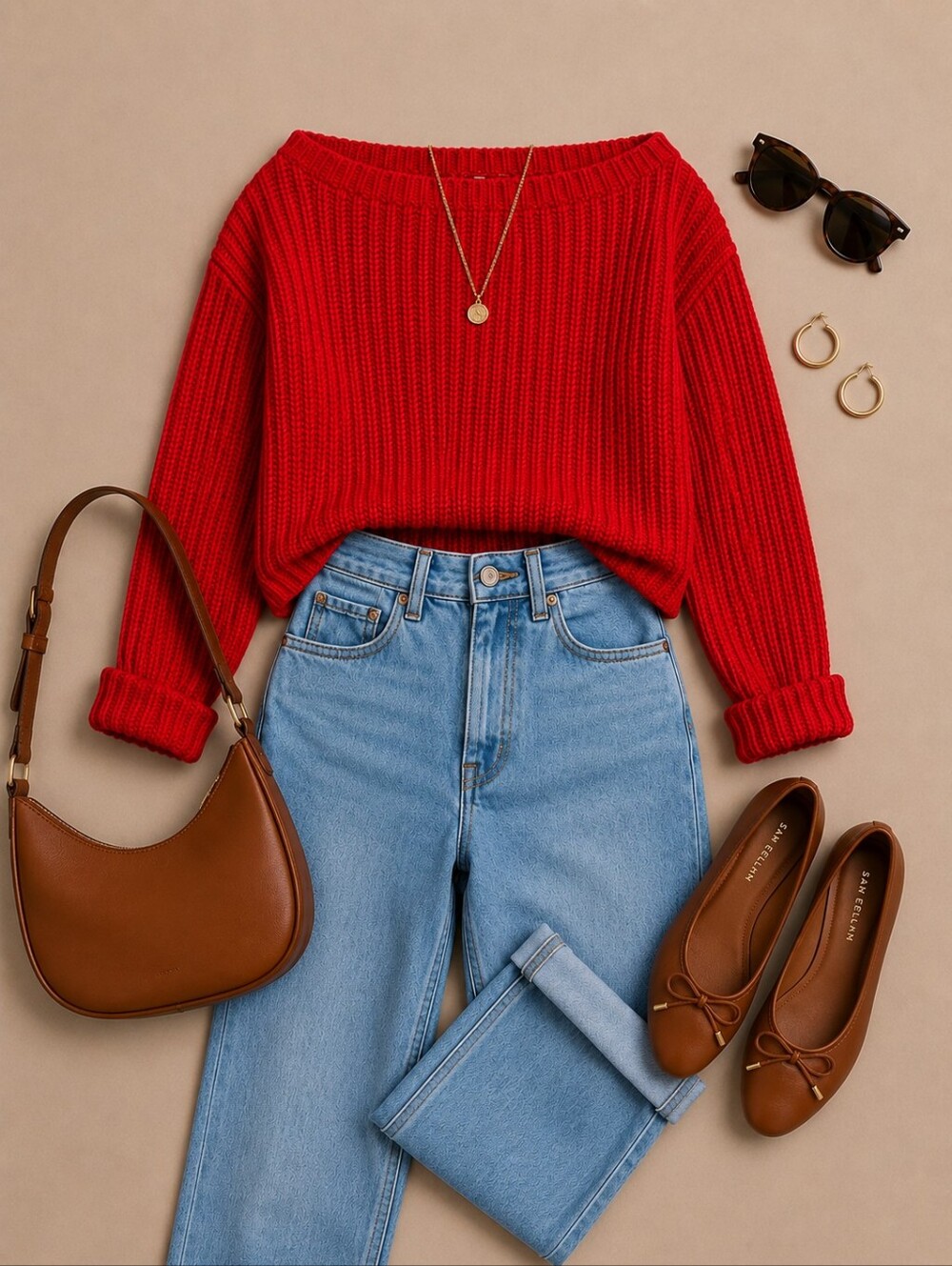 Lafayette 148 New York Red Cotton/Silk Textured Knit Sweater – XS